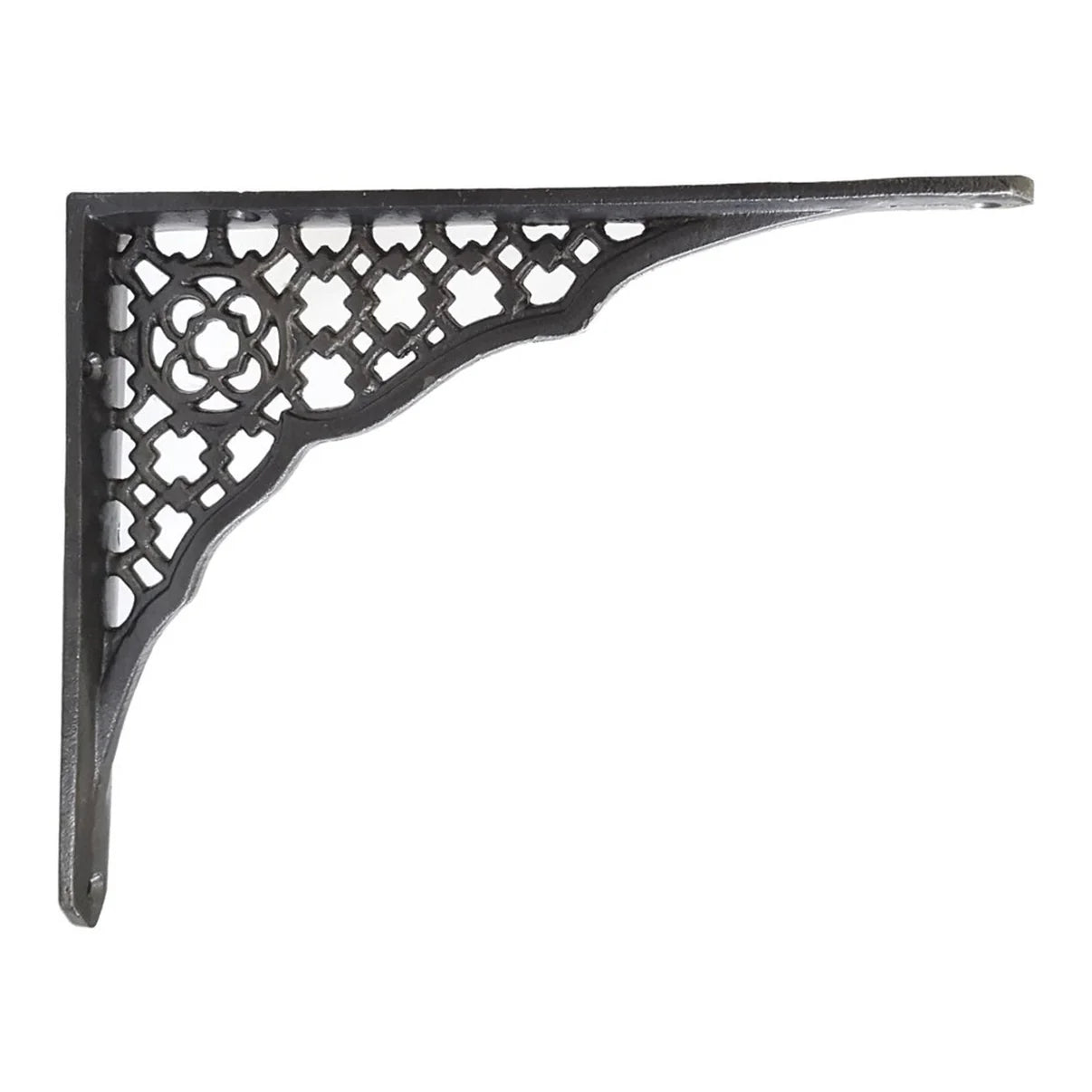 Lattice Design Shelf Bracket, Antique Metal