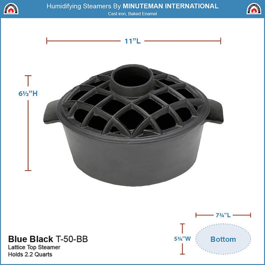 Blue-Black Lattice Top Steamer