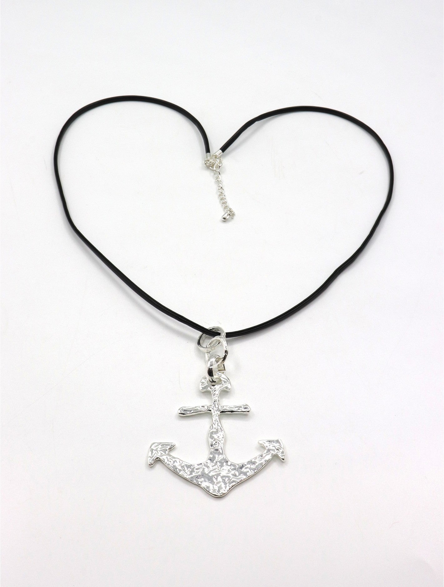 Rope Necklace W/ Anchor Pendant