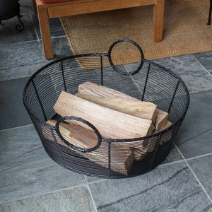 Log Holder - Wire Wood Baskets Large