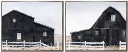 Paintings - Black Barns