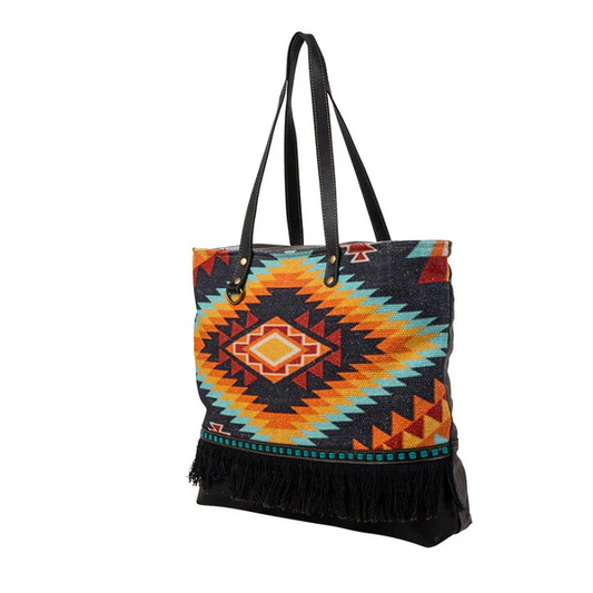 Myra Bags - Ancestral Sun Tote Bag