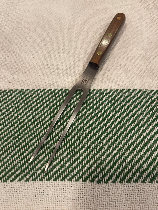 GROHMANN KITCHEN KNIVES- #214FT-6 - 6" Full Tang Chef Fork - Natural Rosewood - $57.00