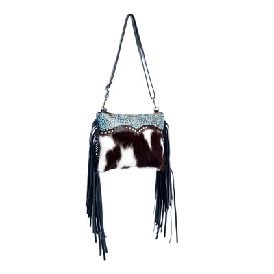 Myra Bags - Mescalaro Hill Leather & Hairon Bag in Coal