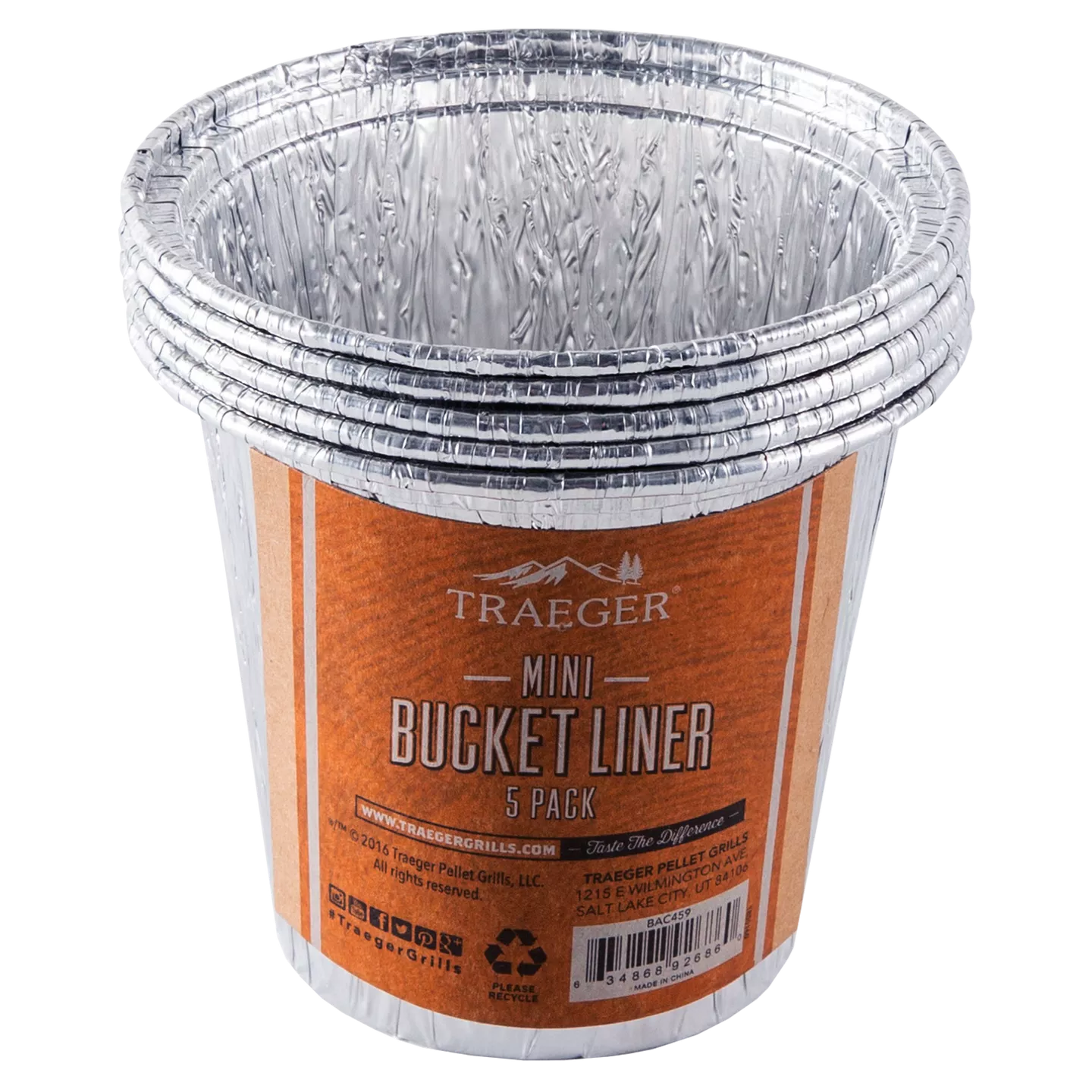 Traeger - Mini Grease Bucket Liners - 5 Pack - Ranger