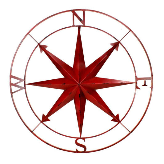 Compass - Red  Metal