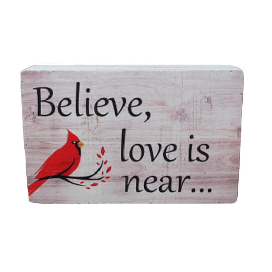 Décor - 'Believe Love is Near..' Box Sign