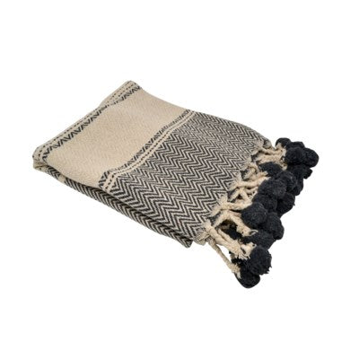 Gray & Beige Throw