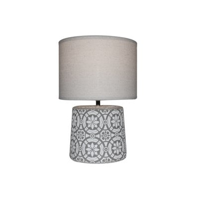 Gray & White Table Lamp