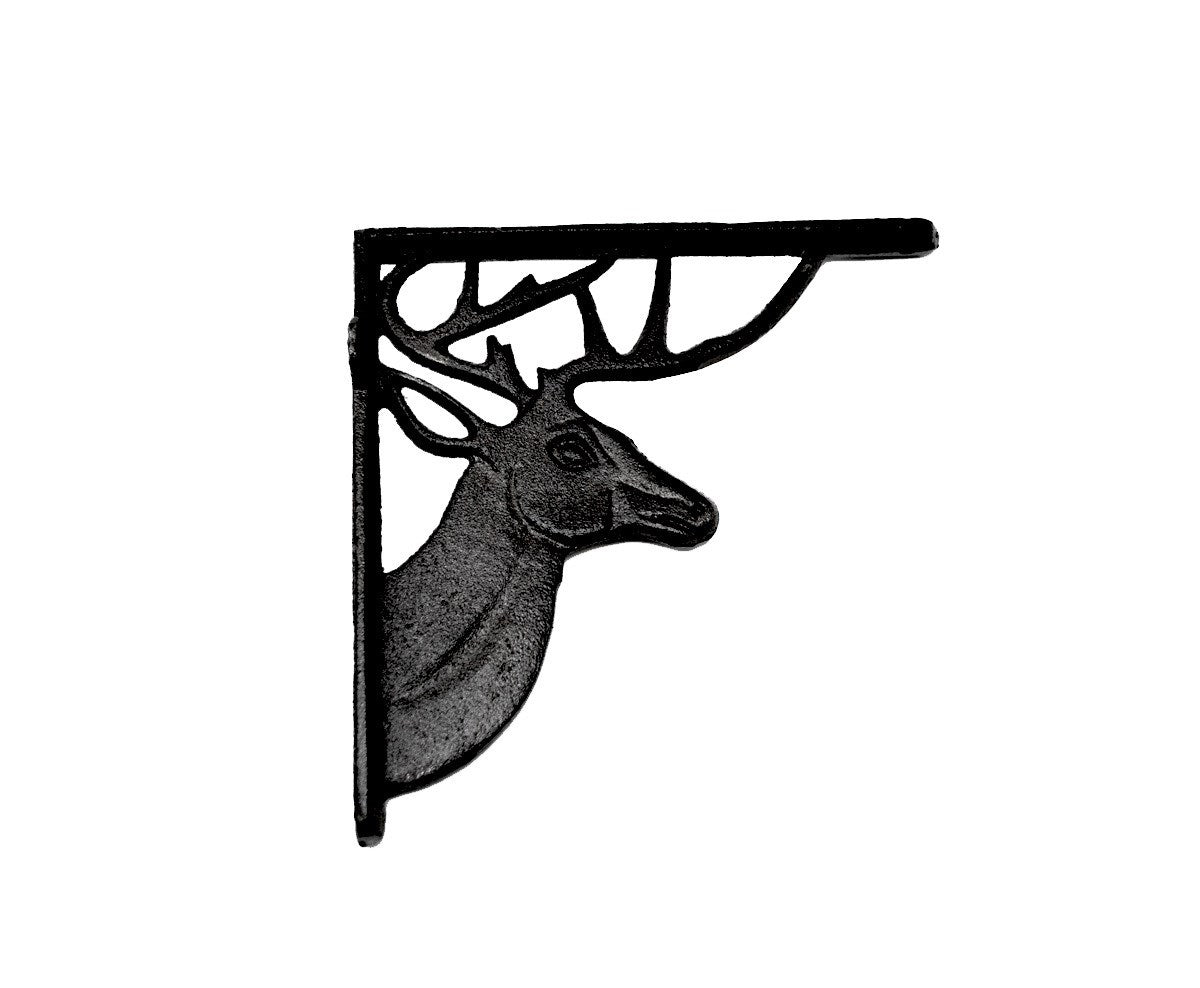 Shelf Bracket - Cast Iron Deer