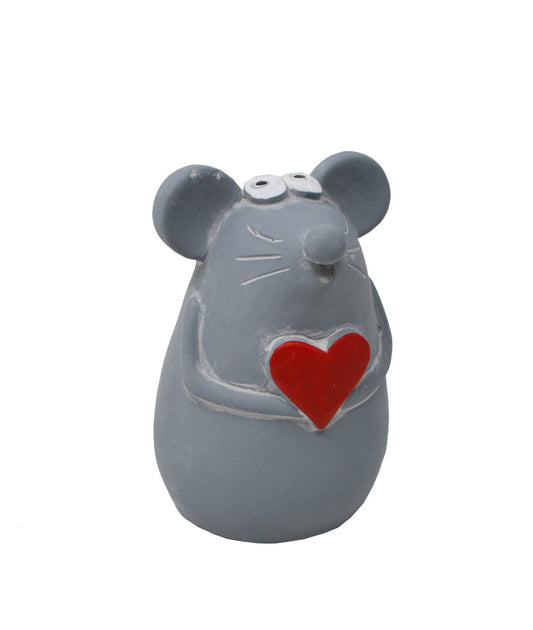 Decor - Cement Mouse w/ Heart