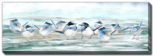 Wall Art - Blue Birds in a Row