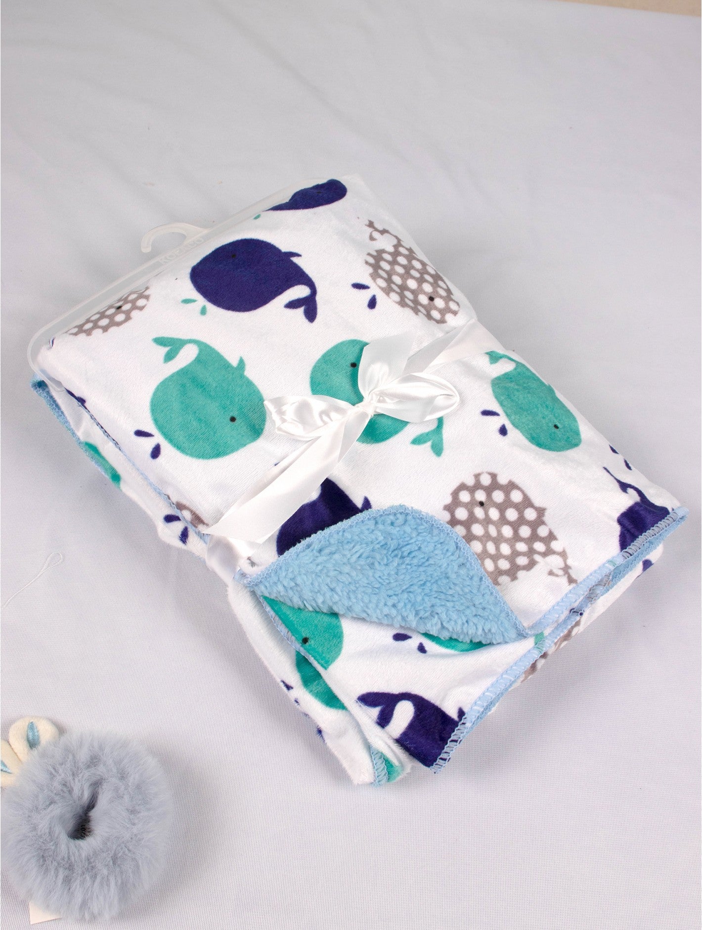 Kids' Whale Patterned Super Soft Plush Blanket