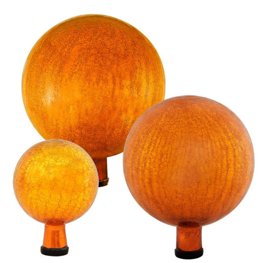 Gazing Ball - 10" - Mandarin Orange