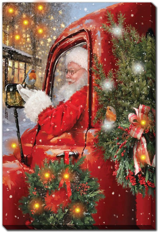 Christmas - Santa's Red Truck Wall Art