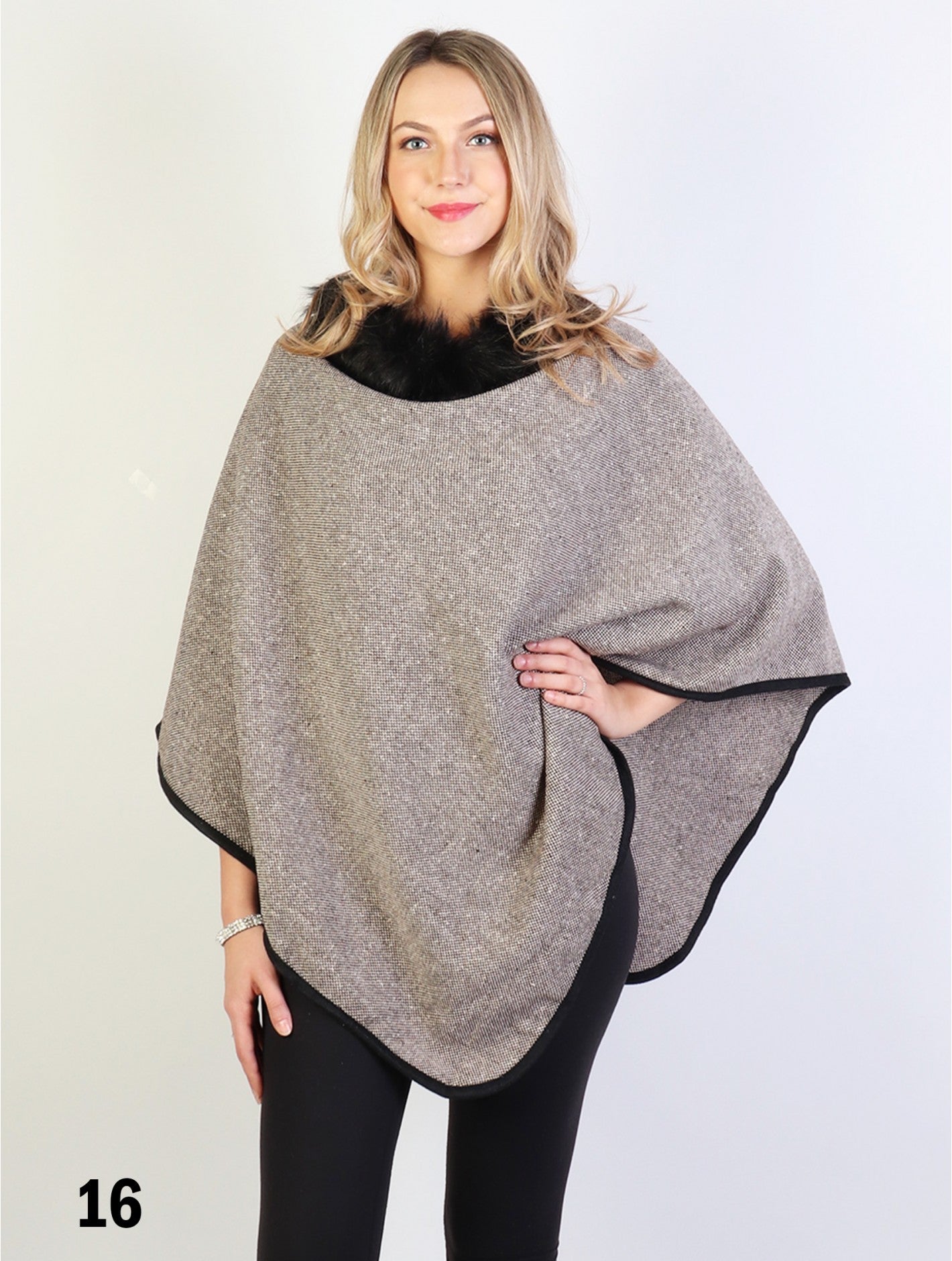 Poncho - Fur Collar & Trim - Country Stoves and Sunrooms Ltd