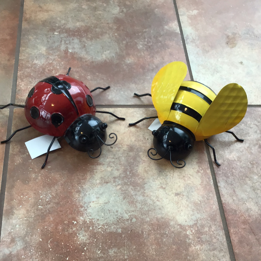 Decor - Metal Lady Bug & Bee