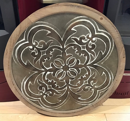 Decor - Round Wooden Metal
