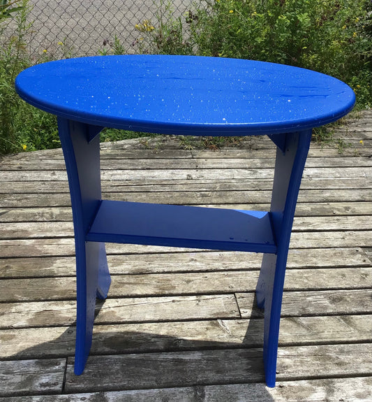 Beaver Springs Oval Side Table - Cobalt Blue