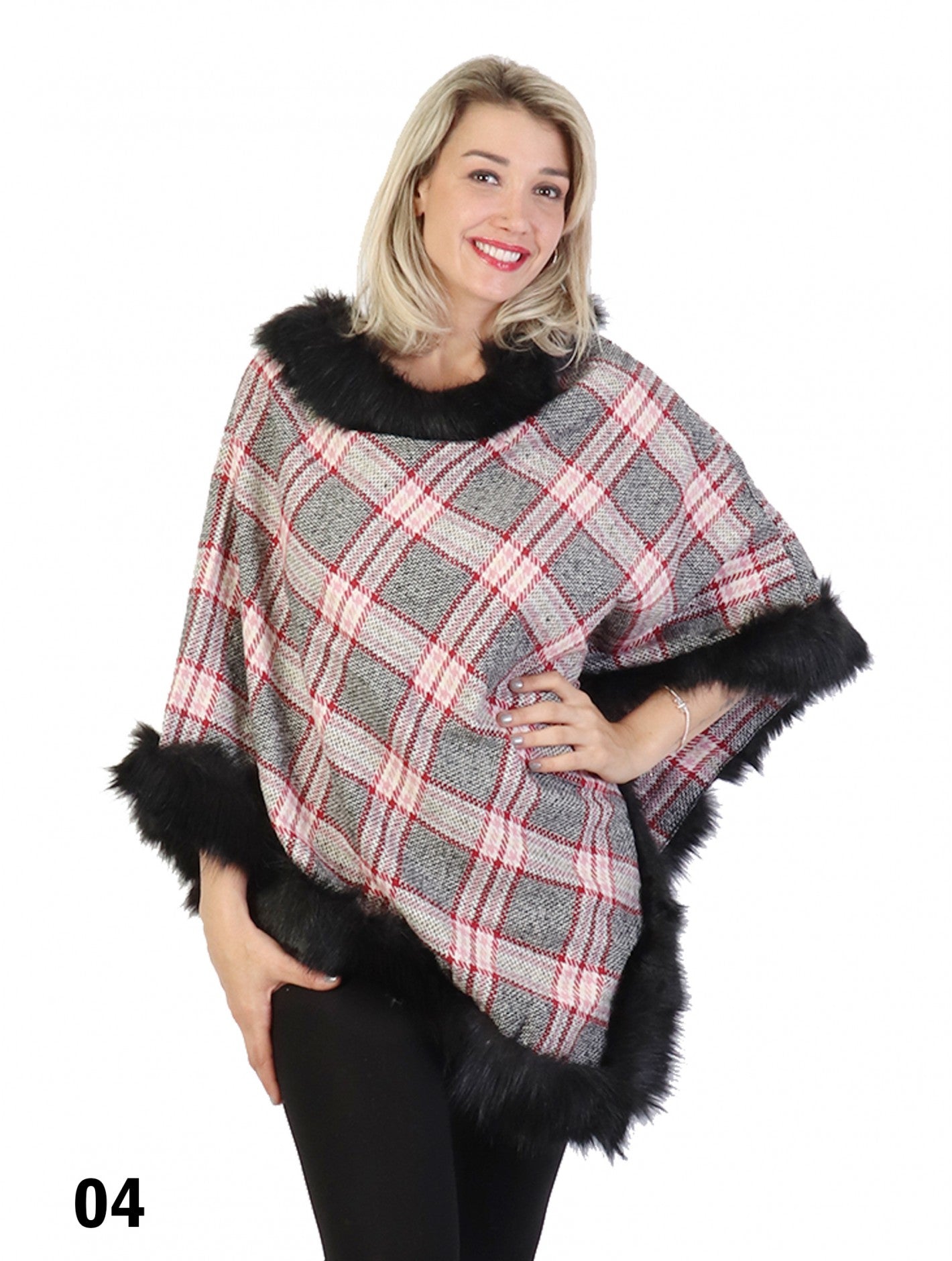 Poncho - Fur Collar & Trim - Country Stoves and Sunrooms Ltd